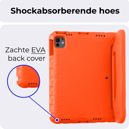 iPad Pro 2024 (13 inch) Kinderhoes Shockabsorberend Foam - Oranje