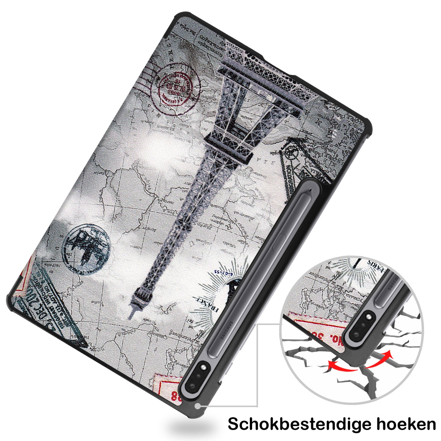 Samsung Galaxy Tab S8 Plus Hoesje Book Case - Eiffeltoren