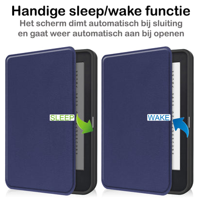 Kobo Clara 2E Bookcase Hoes Shockabsorberend - Donkerblauw