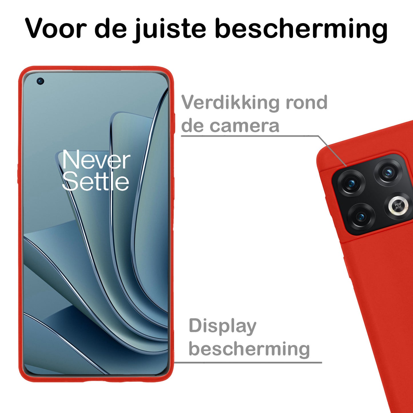 OnePlus 10 Pro Hoesje Siliconen - Rood