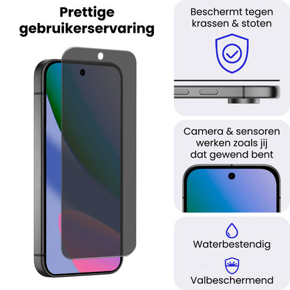 Google Pixel 11 Pro XL Screenprotector Gehard Glas - Privacy