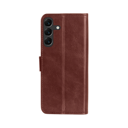 Samsung A16 Hoesje Bookcase Cover met Kaarthouder - Bruin