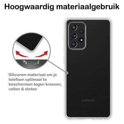 Samsung A33 Hoesje Siliconen Backcover Lichtgewicht - Transparant