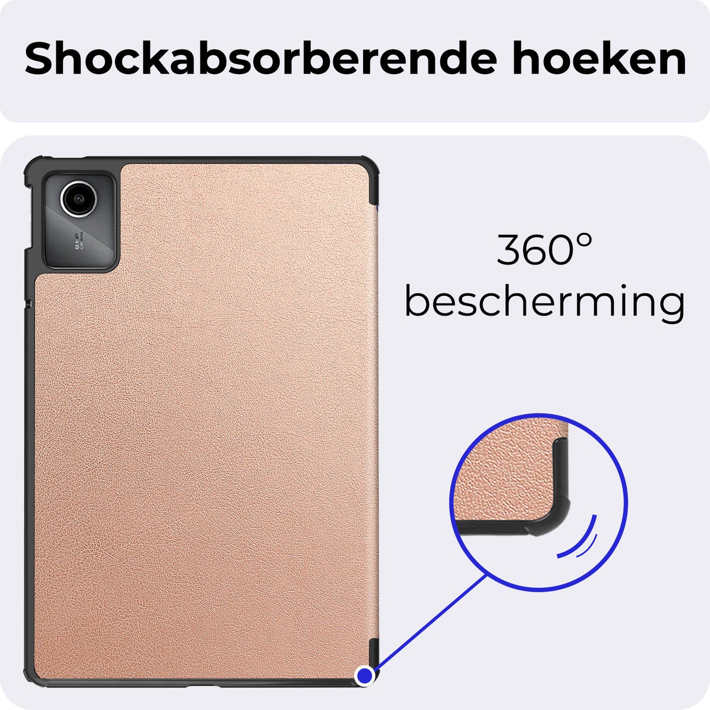 Lenovo Tab M11 Hoesje Book Case - Rosé goud