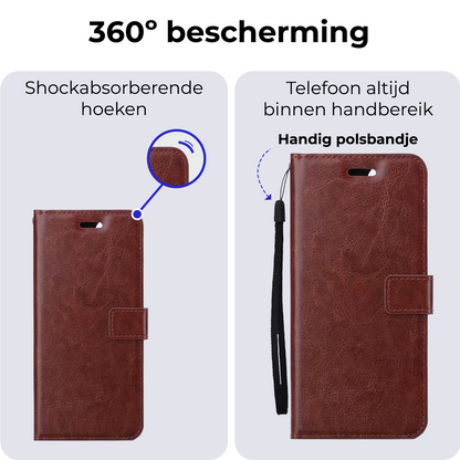OnePlus Nord CE 4 Hoesje Bookcase Cover met Kaarthouder - Bruin