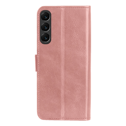 Samsung S24 FE Hoesje Bookcase Cover met Kaarthouder - Rosé goud