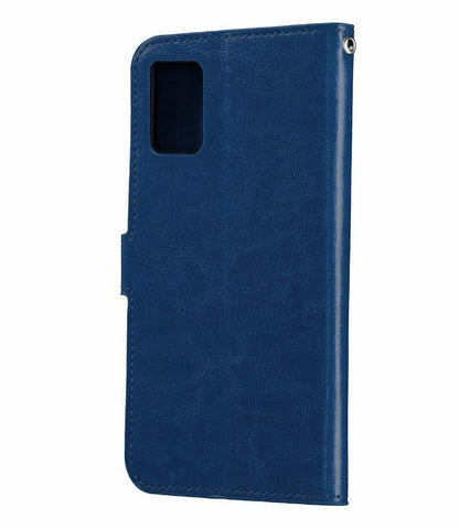 Samsung A51 Hoesje Bookcase Cover met Kaarthouder - Donkerblauw