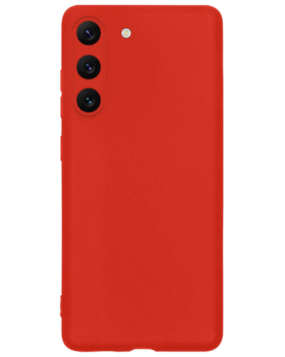 Samsung S23 Plus Hoesje Siliconen Backcover Lichtgewicht - Rood