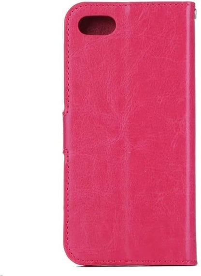 iPhone 7/8/SE 2020 Hoesje Bookcase Cover met Kaarthouder - Donkerroze