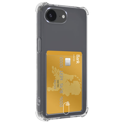 iPhone 16e Hoesje Kaarthouder Backcover Shockproof - Transparant
