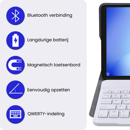 Samsung Galaxy Tab A11 Toetsenbord Hoes met Uitneembaar toetsenbord - Rosé goud