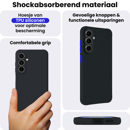 Samsung A27 Hoesje Siliconen Backcover Lichtgewicht - Donkerblauw
