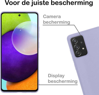 Samsung A52 Hoesje Siliconen Backcover Lichtgewicht - Lila