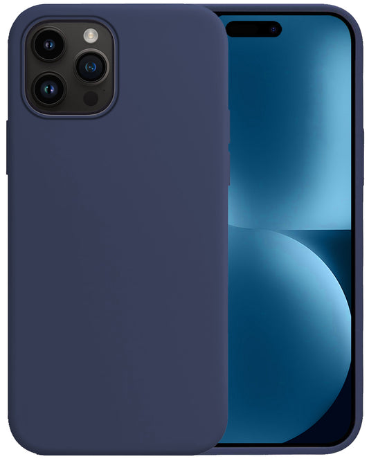 iPhone 15 Pro Hoesje Siliconen - Donkerblauw