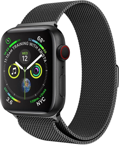 Polsbandje Met Magneetsluiting Geschikt voor Apple Watch 42/44 mm Bandje Milanees - Zwart