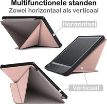 Kobo Libra H2O Trifold Bookcase Hoes - Rosé Goud
