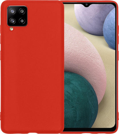 Samsung A12 Hoesje Siliconen - Rood