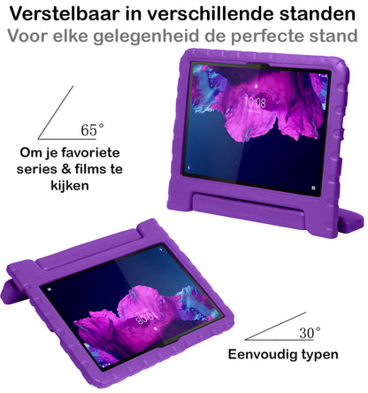 Lenovo Tab P11 Plus Kinderhoes Shockabsorberend Foam - Paars