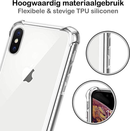 iPhone X Hoesje Shockproof Backcover Siliconen - Transparant