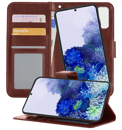 Samsung S20 Ultra Hoesje Bookcase Cover Uitneembaar - Bruin
