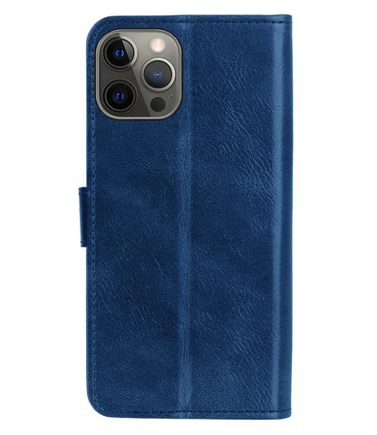 iPhone 13 Pro Max Hoesje Book Case Kunstleer - Donkerblauw