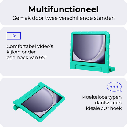 Samsung Galaxy Tab A9 Plus Kinderhoes Shockabsorberend Foam - Turquoise