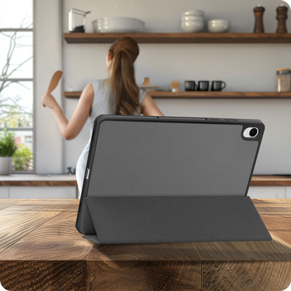 Samsung Galaxy Tab S11 Trifold Bookcase Hoes met Penhouder voor S Pen - Grijs