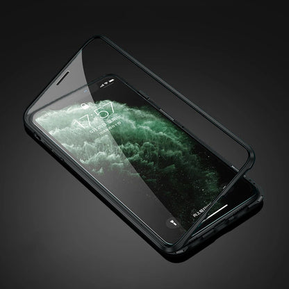 iPhone 8 Hoesje met Ingebouwde Screen Protector - Zwart