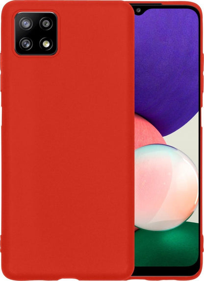 Samsung A22 5G Hoesje Siliconen Backcover Lichtgewicht - Rood