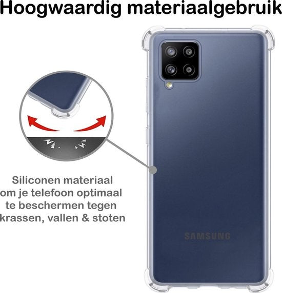 Samsung A42 Hoesje Shock Proof Siliconen - Transparant