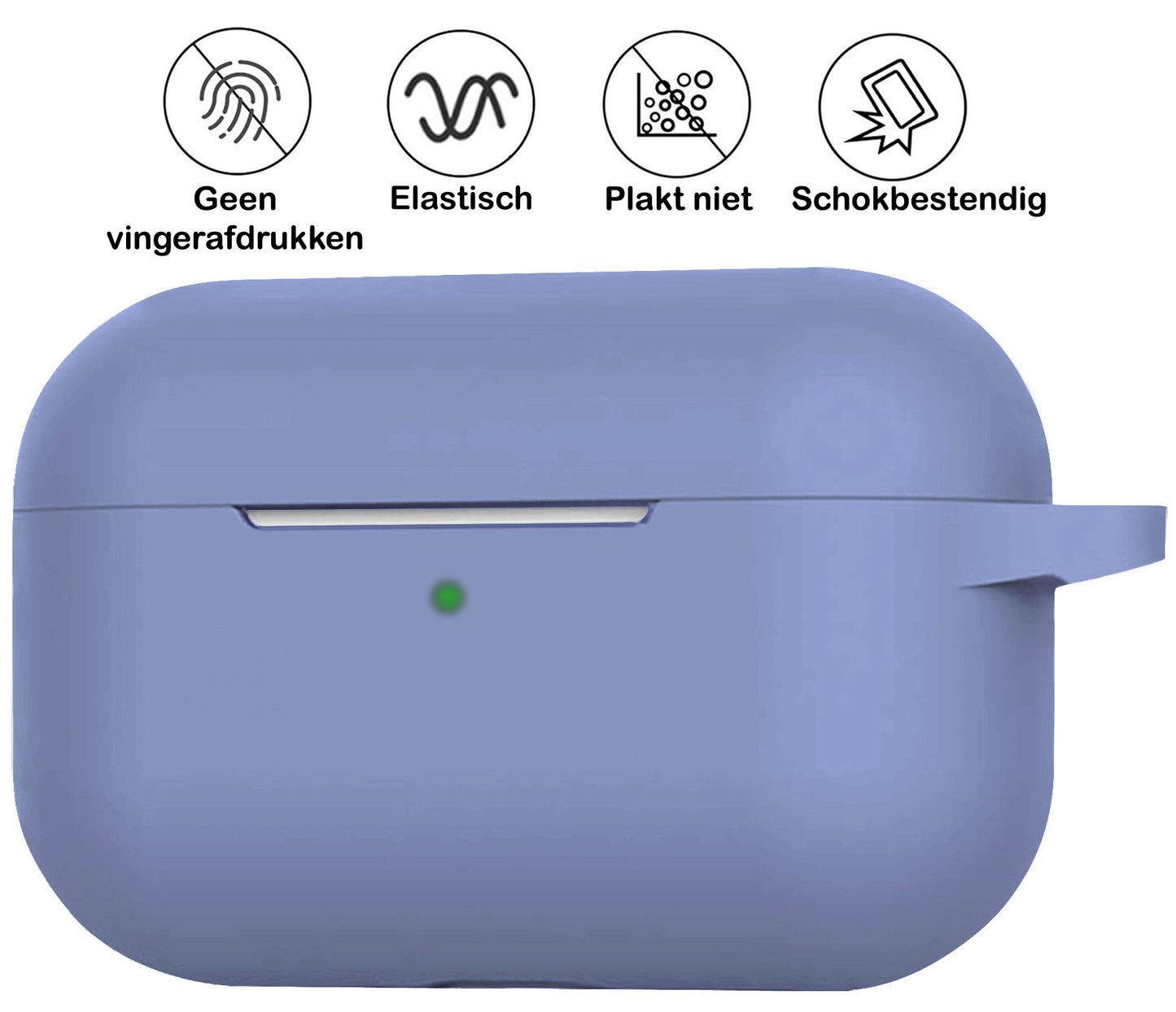 AirPods 3 Hoesje Siliconen met Clip - Babyblauw