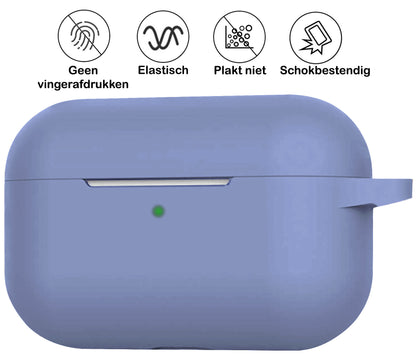 AirPods 3 Hoesje Siliconen met Clip - Babyblauw