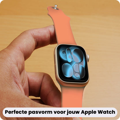 Apple Watch 1, 2, 3, 4, 5, 6, 7, 8, 9, 10, 11, SE - 42/44/45/46 mm Bandje Siliconen met verstelbare polsband - Calendula