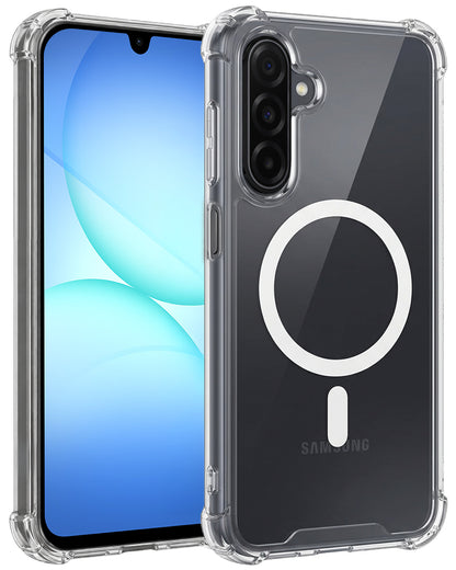 Samsung A17 Hoesje Geschikt voor Magsafe Backcover Shockproof - Transparant