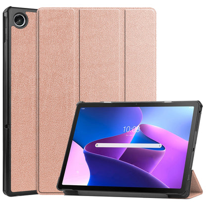 Lenovo Tab M10 Plus 3rd Gen Trifold Bookcase Hoes - Rosé goud