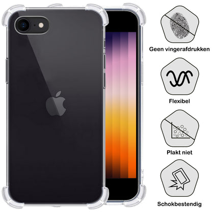 iPhone SE 2022 Hoesje Shockproof Backcover Siliconen - Transparant