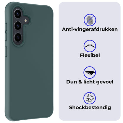 Samsung S23 FE Hoesje Siliconen - Donkergroen