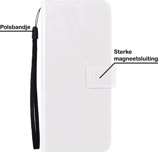 Samsung A42 Hoesje Book Case Kunstleer - Wit