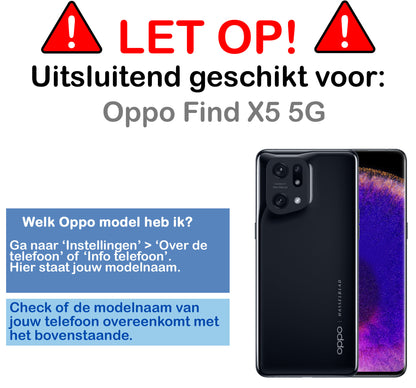 OPPO Find X5 Hoesje Shockproof Backcover Siliconen - Transparant