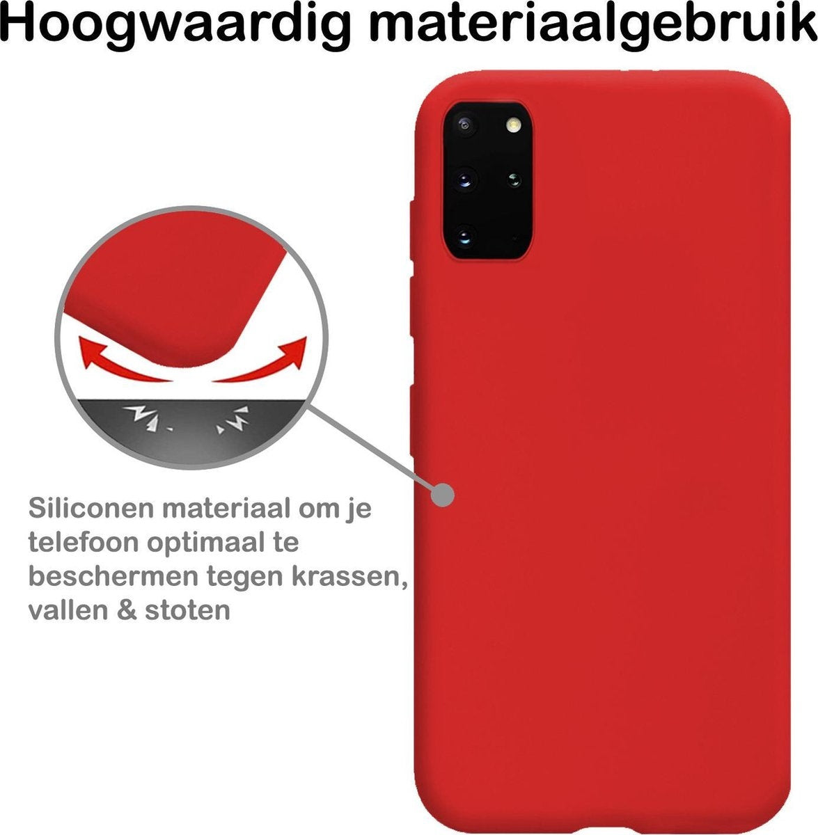 Samsung S20 Plus Hoesje Siliconen - Rood