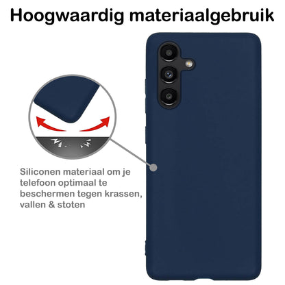 Samsung A04s Hoesje Siliconen Backcover Lichtgewicht - Donkerblauw