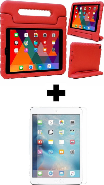 iPad Air 2 Hoesje Kids Cover Bumper Met Screenprotector - Rood