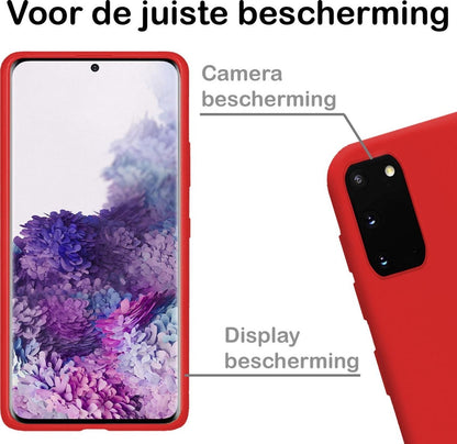 Samsung S20 Hoesje Siliconen Backcover Lichtgewicht - Rood