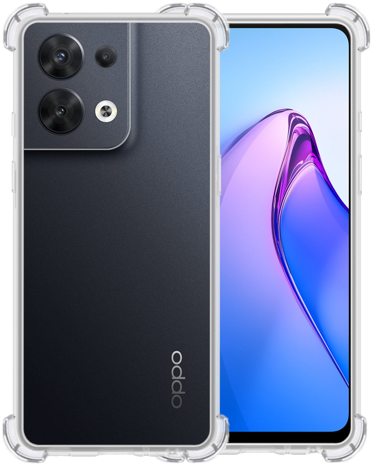 OPPO Reno 8 Hoesje Shock Proof Siliconen - Transparant