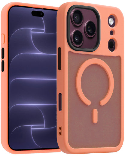 iPhone 18 Pro Max Hoesje Geschikt voor Magsafe Backcover Shockproof - Perzik