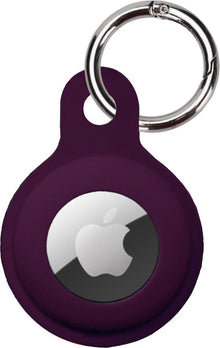 Apple AirTag Hoesje Siliconen Full Cover Lichtgewicht - Aubergine