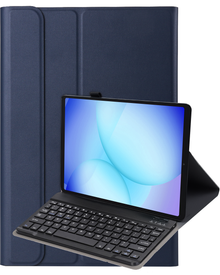 Samsung Galaxy Tab A11 Plus Toetsenbord Hoes met Uitneembaar toetsenbord - Donkerblauw