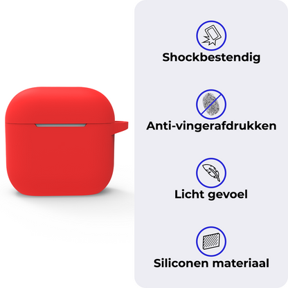 AirPods 4 Hoesje Siliconen Krasbestendig - Rood