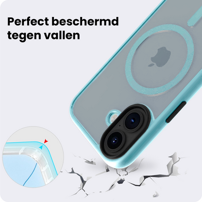iPhone 17 Hoesje Geschikt voor Magsafe Backcover Shockproof - Lichtblauw