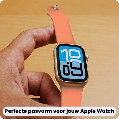 Apple Watch 1, 2, 3, 4, 5, 6, 7, 8, 9, SE - 38/40/41 mm Bandje Siliconen met verstelbare polsband - Calendula